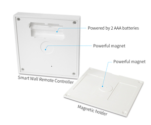 WR01RF multifunción RGB/RGBW/RGBCCT Pared de hogar inteligente RF 2,4G Panel táctil remoto inalámbrico Control de iluminación de tira Led 4 zonas 86mm - Product Image 3