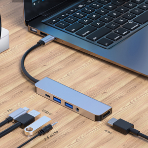 Multifunction Laptop Docking Station Type C <strong>5</strong> in <strong>1</strong> Dock All in One PD HDTV Hub 2 Ports USB 3.0 <strong>Audio</strong> <strong>Adapter</strong> - Product Image 2