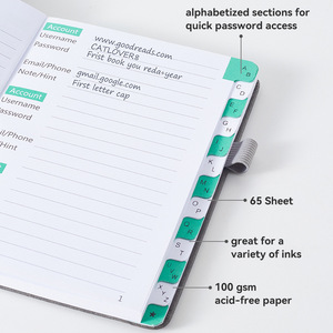 Simple Solid Color <strong>with</strong> Pen Insert <strong>Index</strong> Page Binding <strong>Notebook</strong> Creative Student Address Book Phone Book A6 B6 - Product Image 4