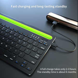Portable Rechargeable <strong>Keyboard</strong> Slim Mini Portable Wireless Keypad for <strong>Android</strong> Windows Tablet Cell <strong>Phone</strong> IPhone IPad - Product Image 2