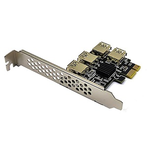PCI Express ตัวคูณอะแดปเตอร์ Riser,PCIe 1 A 4-16X /E 1X 4ภายนอก USB 3.0 - Product Image 3