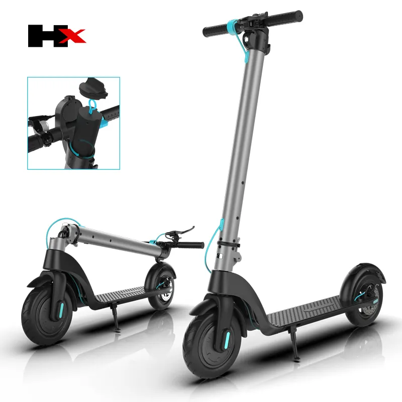 HX X7 8.5 Inch Chân Không Lốp Đèn Pin Một Thứ Hai Gấp Người Lớn Kick Electric Scooter