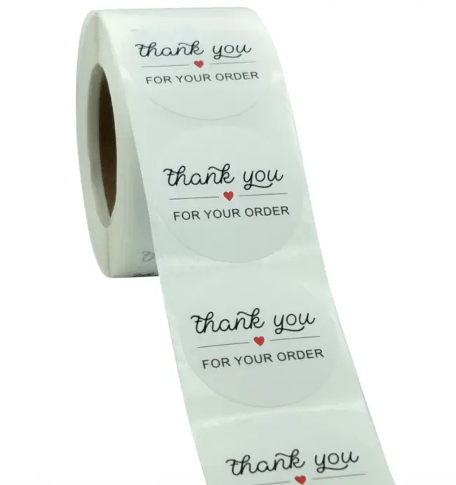 Adesivo de papel para o seu pedido, 1.5 polegadas, graças, para decoração