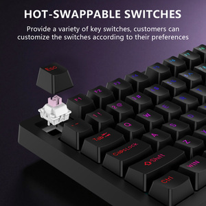 4000mAh RGB Wireless Mechanical <strong>Keyboard</strong> 2.4G <strong>Bluetooth</strong> USB Tri-Mode Hot Swappable with Knob for Gaming/Office - Product Image 5