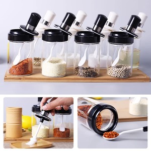 250ml Eco-Friendly Glass <strong>Spice</strong> <strong>Jars</strong> with Spoon Transparency <strong>Spice</strong> Bottles and Lid Custom Logo Seasoning <strong>Jars</strong> with <strong>Spice</strong> Tools - Product Image 5