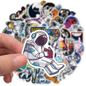 50pcs Hot Bán <span class=keywords><strong>Nasa</strong></span> Phi Hành Gia dán nhãn trang trí cho hành lý máy tính xách tay guitar Mũ bảo hiểm Skateboard Vinyl Nhãn dán không thấm nước - Product Image 3