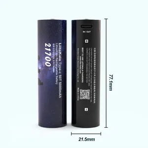LiitoKala 50T Type-C 5000mAh 3.7V 21700mAh Rechargeable Li-ion Battery Cylindrical <strong>USB</strong> <strong>Input</strong> &amp; <strong>Output</strong> 21700 Type-C - Product Image 2