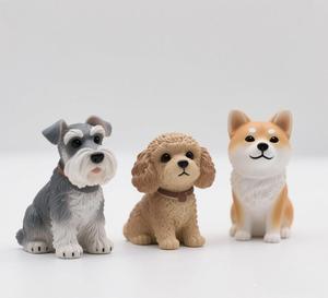 ミニチュア品種の傑作-3ピース4インチ樹脂犬マット仕上げチワワ/シベリアンハスキー/ドーベルマン