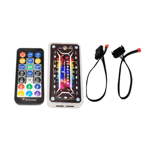 Manmu OEM Rgb Controller Computer <strong>Remote</strong> <strong>Control</strong> Fans and Led Light Multi-color Smart Music ARGB 6Pin 10Port Controller +<strong>Remote</strong> - Product Image 1