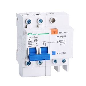 Elektrikli DZ47LE <span class=keywords><strong>RCBO</strong></span> <span class=keywords><strong>63A</strong></span> 2 kutuplu kaçak akım devre kesici aşırı akım kaçak fonksiyonu