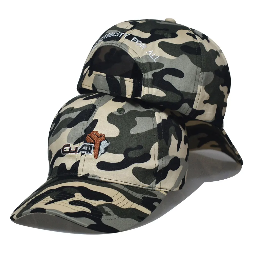 Gorras de béisbol de camuflaje de moda Sombreros de camuflaje ajustables Gorras deportivas de camuflaje digital con logotipo bordado personalizado