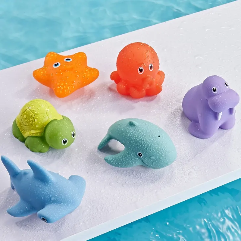 2023 vinyl baby bath toys dolphin Lions reti spray per catturare pesci, squali, bambini e animali, pizzicare e galleggiare il giocattolo dell'acqua