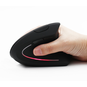 2.4G Wireless ergonomico Mouse ricaricabile 400mAh batteria Design a lunga durata LED a destra per uso ufficio Computer PC - Product Image 1