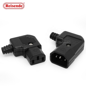 High Quality <strong>IEC</strong> 320 C14 90 Degree Angled Rewireable <strong>Connector</strong> Male Plug Adapter Plug - Product Image 6