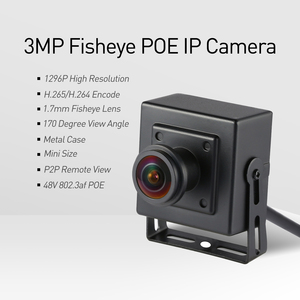 REVODATA 3MP PoE迷你IP摄像机1.7毫米鱼眼镜头360 FOV微型迷你安全网络摄像机 (I706-3-P-FHW) - Product Image 2