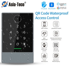 TTLOCK二维码门禁阅读器13.56兆赫射频识别IP67防水键盘二维码扫描仪K3Q + G2集线器与Alexa谷歌主页配合使用 - Product Image 2