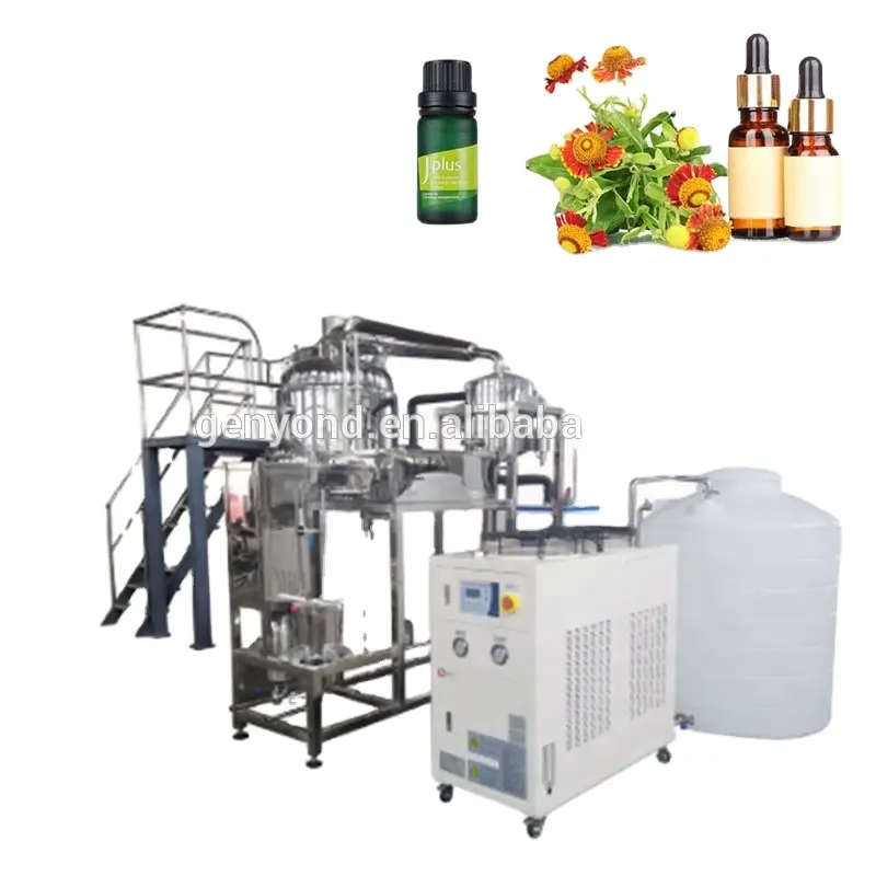 Macchina industriale dell'attrezzatura dell'estrattore dell'essenza della pianta dell'estrazione del distillatore dell'olio essenziale per il fiore e la pianta
