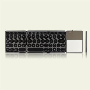 Classic Rechargeable Portable Small <strong>Keyboard</strong> Triple Fold Slim Wireless Bluetooth <strong>Keyboard</strong> for <strong>Computer</strong> Phone Notebook - Product Image 1
