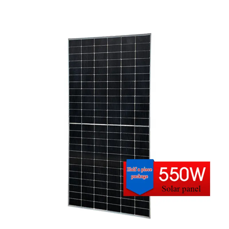 550W Half Cell Mono Perc glass Photovoltaic PV Modules Solar Panels Full Black Solar Module Power Energy system