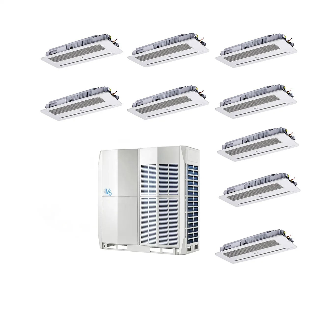 Industrial Ac 5 Ton Multi Zone Split Top Discharge Unit Cooling and Heating Smart Air Conditioner
