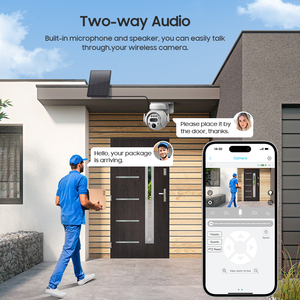EDUP 70 Meters High-Definition Visual Range Outdoor Wireless 4G Monitoring Bulb Surveillance <strong>Cameras</strong> <strong>with</strong> Solar Panels - Product Image 5
