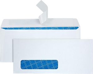 Tốt Nhất Bán Sang Trọng Biểu Tượng Tùy Chỉnh In Tự Dính Gửi Thư Giấy Trắng Phong Bì Với Cửa Sổ Cho Doanh Nghiệp - Product Image 3