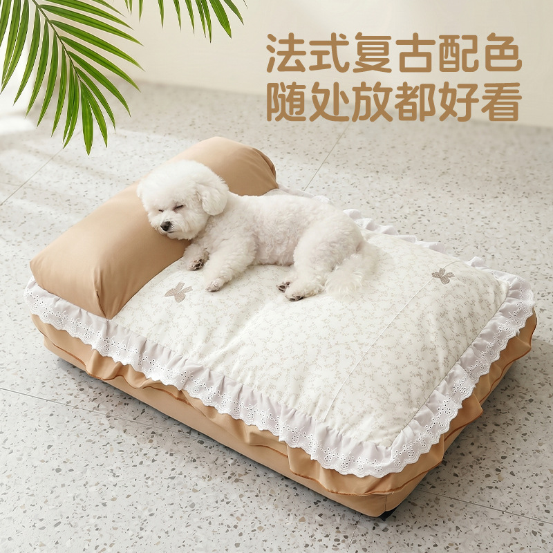 Vintage lace mattress - milk coffee color