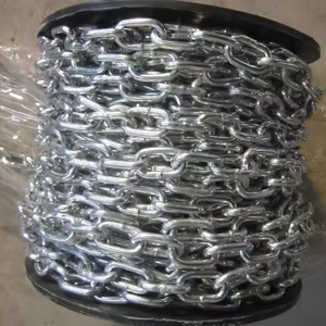 Korean Standard 6mm 8mm Stainless Steel Link <strong>Chain</strong> Long Short Link <strong>Chain</strong> with Zinc Galvanized Welded Structure Alloy Material