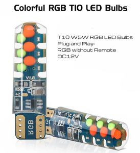 LANSEKO renkli T10 194 Flashing RGB LED ampuller yanıp sönen ve renk değişimi fonksiyonu ile 12V araba Dome harita kapı nezaket ışıkları için - Product Image 6
