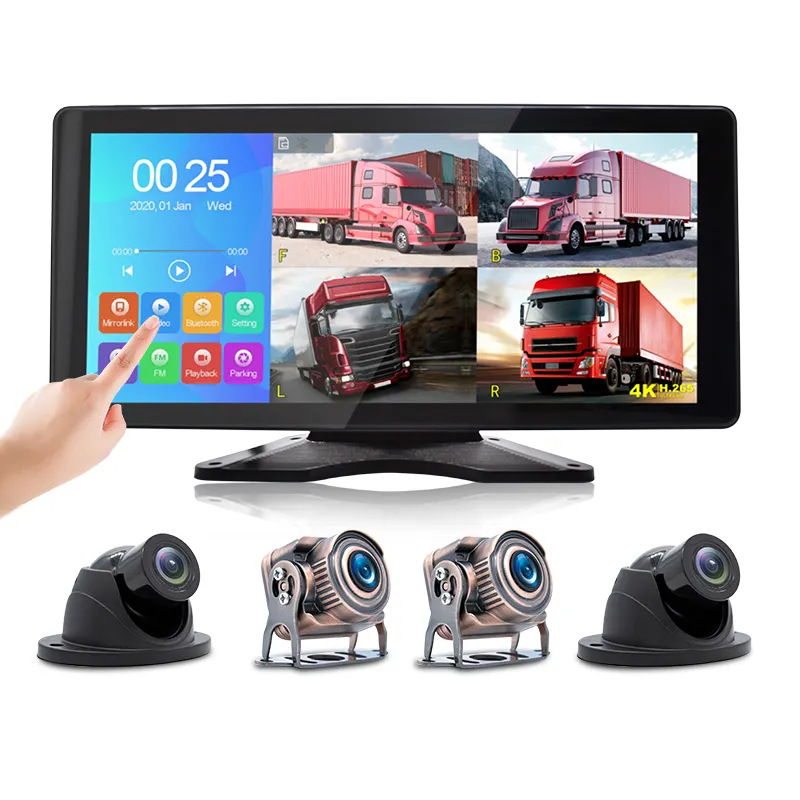 10.36 Inch Full-Touch Car Monitor Screen MP5 Multimedia Car DVD Player Truck Bus Monitor System