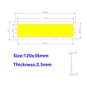 COB <strong>LED</strong> Strip Light Module 112-SMD <strong>LED</strong> Chip 1600LM <strong>16W</strong> <strong>LED</strong> Strip Light DC <strong>12V</strong> Input Strip Light Chip - Product Image 2