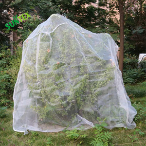 Malla de protección contra insectos con cordón para jardín, cubierta para plantas, frutas y flores, 60 unidades