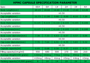 HPMC guscio capsula vegetariana vuota trasparente Capsule vuote vegane taglia 000 00 0 1 2 3 4 Pullulan - Product Image 6