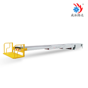 Transportador de cinta extensible portátil telescópico plataforma plegable de carga de camión contenedor Horizontal