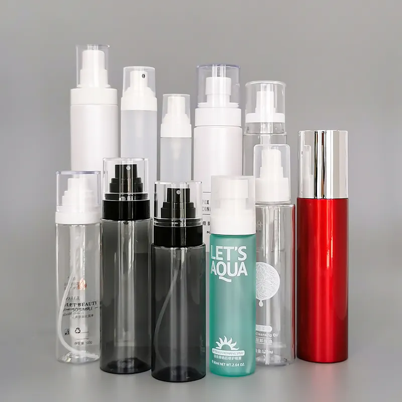 Botellas de perfume de espray para la piel, botellas de plástico blanco, negro, alcohol, neblina facial, saneamiento, para cuidado de la piel, 20 ml, 60ml, 120 ml, 150ml, 200ml, 300ml