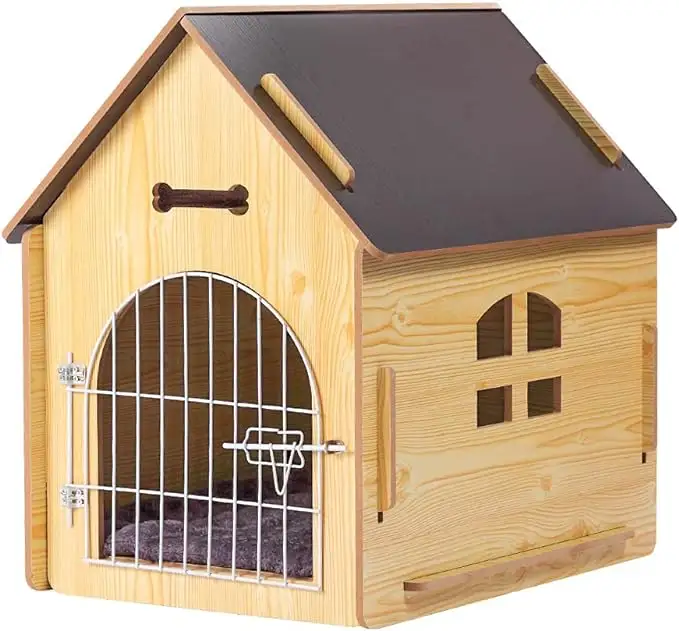 Aanpasbare Houten Kattenhuis Houten Ademende Hondenkooi Geschikt Voor Kleine Middelgrote Kattenkennel Kennel Voor Spel En Rust