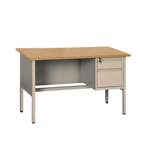 Muebles de oficina de acero, mesa de ordenador con armario de almacenamiento, archivador, 2 cajones, escritorio de oficina - Product Image 1
