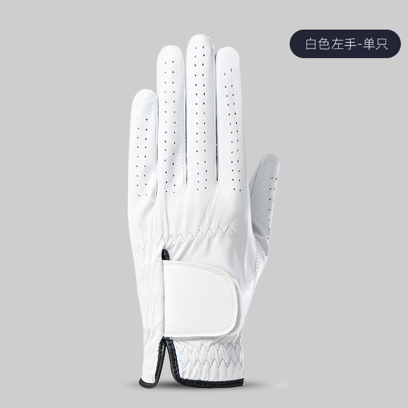 Blanc, main gauche uniquement.