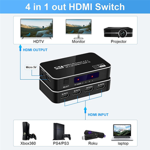 4 in 1 Out 4K HDR HDMI 2.0 Switcher 4X1 4 port 4K 60Hz HDMI Switch HDCP 2.2 HDR10 PS5 Apple TV PS4 için IR uzaktan kumanda ile - Product Image 5