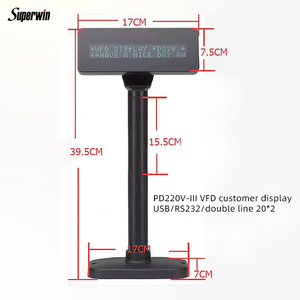 VFD 2-линейный клиентский дисплей USB/RS232 двойной, как 20*2, многоязычный клиентский дисплей для pos-машины - Product Image 5