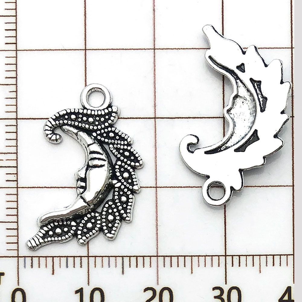 1 antique silver moon - 1.4g - 17*28mm - 5782