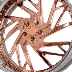 Rcsr 2 Mảnh 18 19 20 21 22 23 24 26 Inch Chrome Rose Golg Sâu Món Ăn Nhôm Bánh Xe Giả Mạo Vành Bánh Xe Hợp Kim Cho Xe Ô Tô Sang Trọng - Product Image 2
