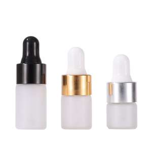 サンプルバイアルミニ1ml 2ml 3ml 5mlエッセンシャルオイルフロストグラスドロッパーアロマ液体ドロップピットボトル香水 - Product Image 1