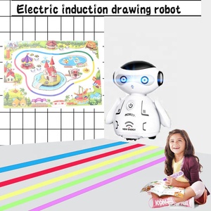 Induktion Smart Robot Spielzeug intelligente Zieh linie Spur nach Roboter Spielzeug mit Farbwechsel induktiv und 5 Stück Farb stift - Product Image 2