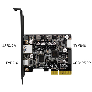 PCIe3.0 to USB3.2 Adapter Card Type-C Front 10Gbps <strong>PCI</strong> Express <strong>PCI</strong>-E USB 3.2 <strong>Controller</strong> Add on Card TypeE 19P/20P Expansion Card - Product Image 5