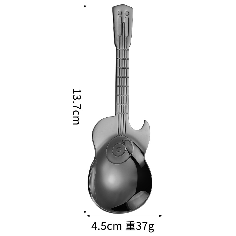 Grande cuillère de guitare-noir