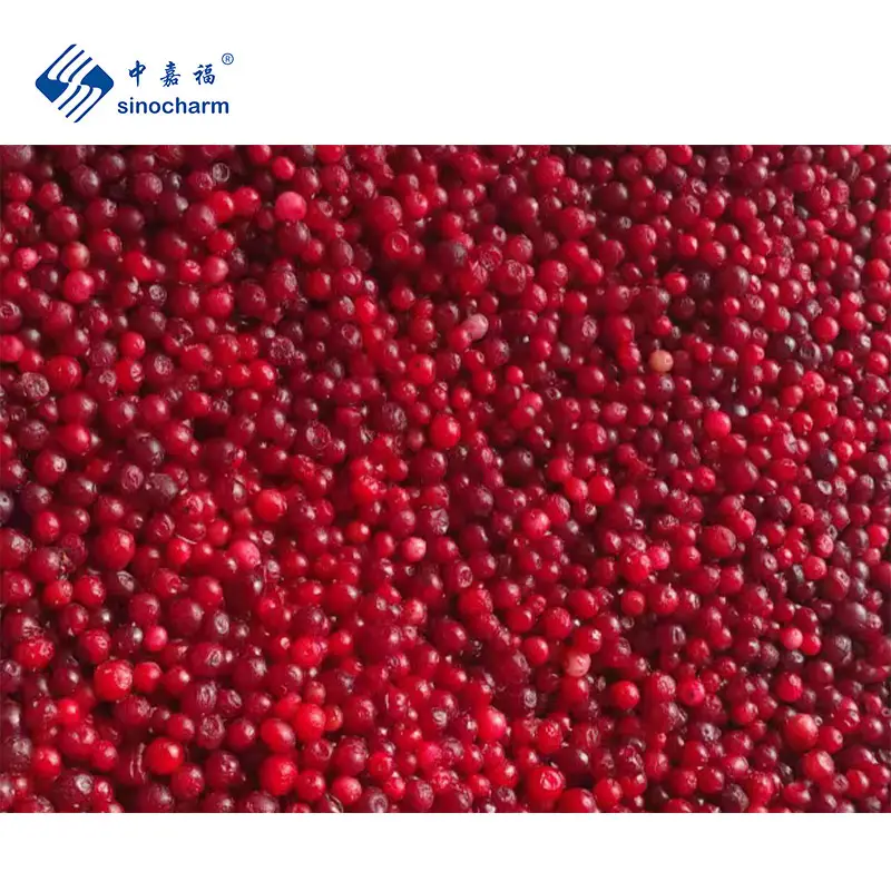 Sinofarm HALAL IQF Lingonberry Fruit Fornecedor Preço Fábrica Congelado Selvagem Lingonberry