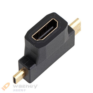 Portable 3 in 1 <strong>HDMI</strong> Female <strong>to</strong> Mini Micro <strong>HDMI</strong> Male Connector Plug 90 Degree 3 in 1 <strong>HDMI</strong> Cable Connection Converter <strong>Adapter</strong> - Product Image 3