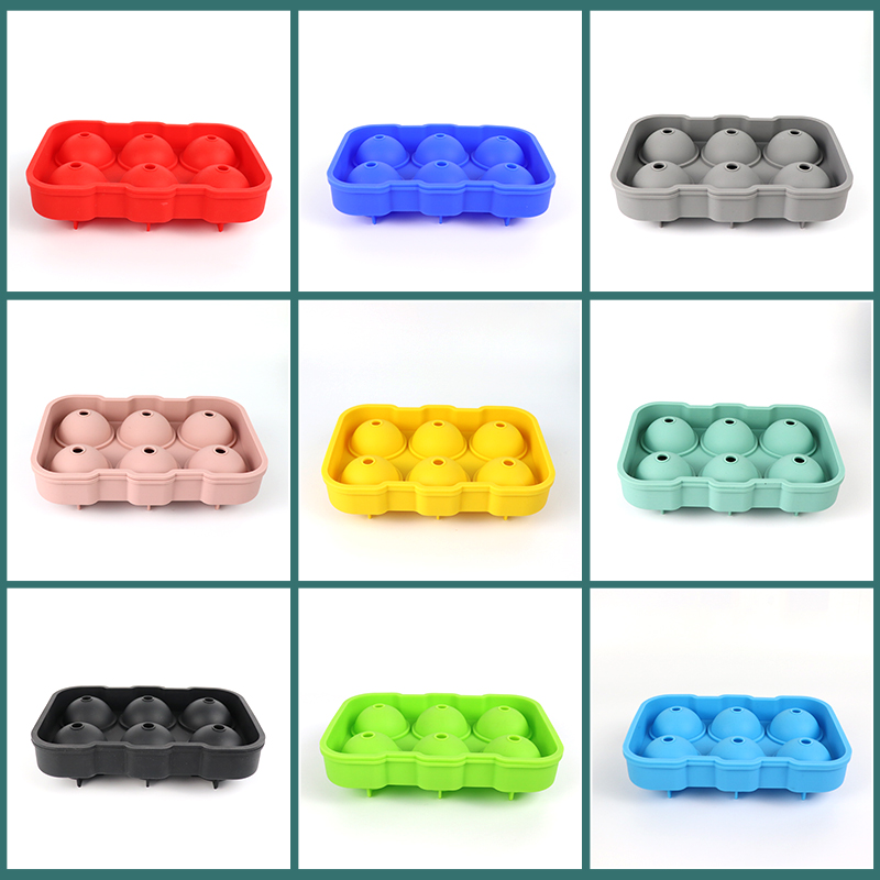 Moule à 6 boules de glace, mélange de couleurs