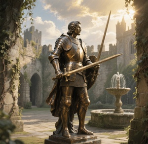 Một nghề thủ công kim loại kích thước thật của hai người nhảy múa, làm bằng sắt hoặc đồng, tượng trưng cho tình yêu trong công viên. - Product Image 4